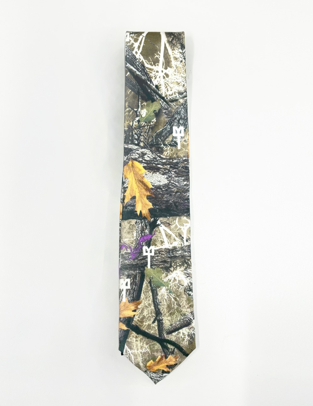FOREST PRINT TIE WOVEN_BROWN